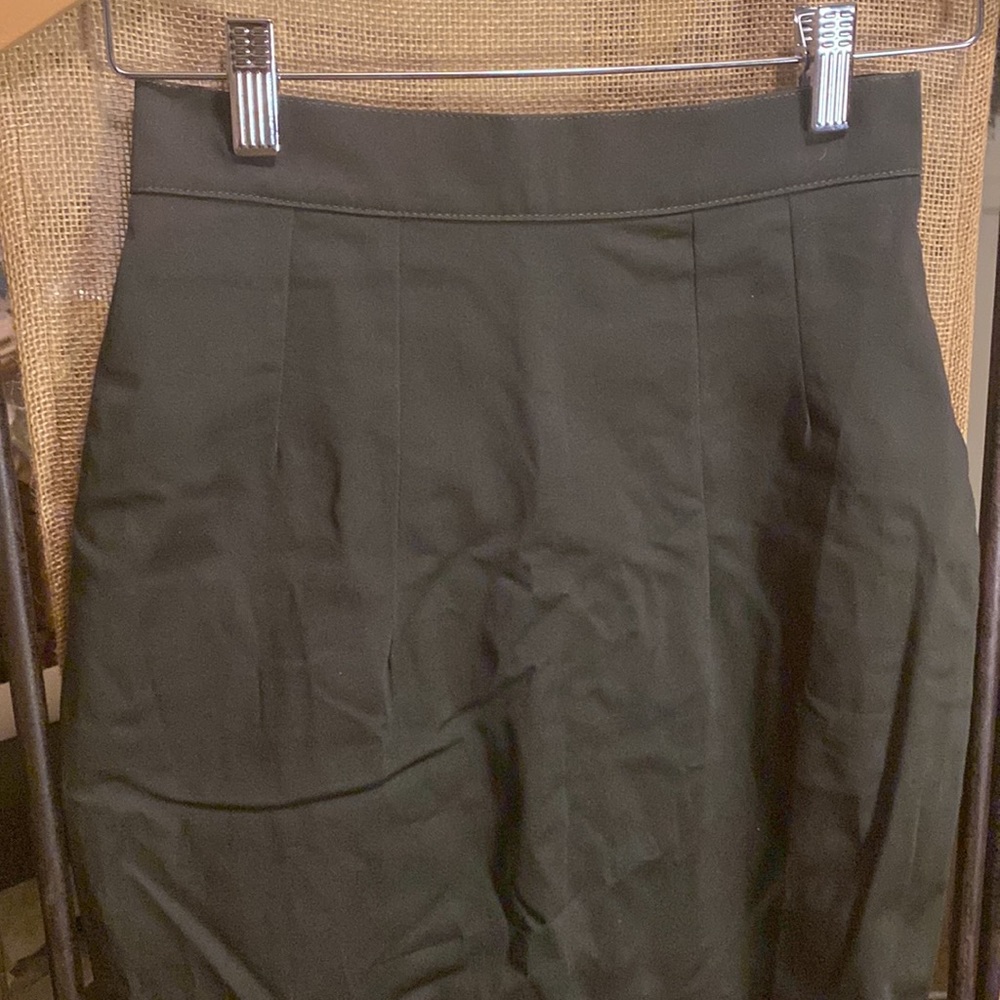 Vixen By Micheline Pitt Pencil Dark Green Skirt - Picture 12 of 14